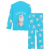 Custom Cat Pet Face Funny Pajamas Set for Women, Personalized Cute Photo Pajamas for Women Sleepwear