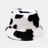 Plush Fisherman Hat for Women's Autumn and Winter Fashion Geometric Printing Warm and Cold Resistant Basin Hat GC2387