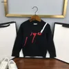 Luksusowy sweter dla chłopców i dziewczynki dla dzieci dzianinowy najwyższy rozmiar 100-150 cm kontrast logo jacquard dzianin pullover październik 15