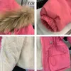 Jassen Faux Bontkraag Katoenen Jas Met Capuchon Winter Pluche Fluwelen Dikke Warme Rits Jas Meisjes Gordel Taille Bovenkleding Kinderen Casual Kleding 231016