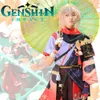 Genshin Impact Kaedehara Kazuha Costume Cosplay Carnevale di Halloween Samurai Set completo Abito da donna Include parrucca Anime