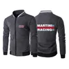 Sweats à capuche pour hommes 2023 Martini Racing Imprimer Printemps et automne Mode Couleur unie Haute qualité Délicat Chaud Casual Veste à glissière Manteau