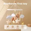 Mobiles # bebê chocalho brinquedo móvel 0-12 meses dos desenhos animados elefante de madeira nascido caixa de música sino pendurado suporte de brinquedo infantil berço presente brinquedo 231016