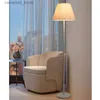 Vloerlampen Warm en eenvoudig Afstandsbediening Dimmen Led-vloerlamp Woonkamer Studeer Staande lampen Stof Slaapkamer Bedverlichting Woondecoratie Q231016