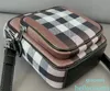 Plaid Luksusowe kobiety w talii torby torebki Flap Crossbody Torby telefonu komórkowego Płótno Pierwotna skórzana dama Portfel mody