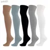 Meias Hosiery Homens Mulheres Algodão Meias Longas Mantenha Torção Quente Tecelagem Casual Sobre Joelho Cor Sólida Coxa Aquecedores Outono Início WinterL231016