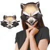 Party Supplies Funny Raccoon Mask Animal Bear Cosplay Half Face Halloween Masquerade Festival Rave Props Gifts