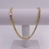 Customied 16 18 20 22 24 inch alloy micro pave 1 row 4MM hip hop necklace out men's tennis chain link jewelry necklace219r