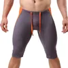 Men's Shorts Mens Mesh Breathable Elastic Tight Nylon Men Cueca Skinny Fitted Workout Short Pants Inside Pouch256G