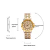 Relógios de pulso moda feminina relógio requintado metal redondo caso quartzo cinta analógico flash diamante relógio de pulso para mulheres reloj para mujer