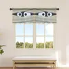 Cortina múmia halloween bandagem curta transparente janela tule cortinas para cozinha quarto decoração de casa pequena voile