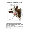 Wallpapers Funny Window Clings Cow Wall Decals Stickers Peeking Sticker Realistic Decor