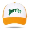 Bollmössor Fashion Frankrike Perrier Mesh Trcuker Cap Woman Man Sports Travel Baseball Unisex Vuxen Sun Visor Autumn Snapback