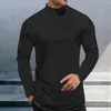 Heren T-shirts Heren lente en herfst basisshirt Lange mouwen Warm ondergoed Buitenkleding Blouse Ademende sportkleding Streetwear