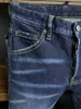 Italian fashion European and American men's casual jeans high-end washed hand polished quality optimized 990601