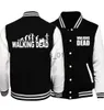 Vestes pour hommes Walking Corpse Jacket Manteau à motif d'aile pour hommes Printemps / Été 2022 Nouvel uniforme de baseball noir et blanc Hip Hop Street Vêtements pour hommes x1016