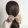 Заколки для волос в Корейском стиле, однотонные летне-осенние заколки с бантом и вышивкой в виде ромашки, простой изысканный бутик, пружинный зажим, аксессуары
