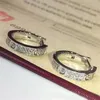 New Famous 316L stainless steel love stud earring with full diamond for mother and women earring jewelry G3637