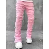 Jeans da uomo INS Uomo Y2K Pantaloni denim Vintage Skinny Rosa Pantaloni mimetici Autunno Abbigliamento ropa hombre 231016