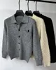 Cardigan tricoté gaufré pour hommes, mélange haut de gamme, mode automne-hiver 2023, col Polo, pull coréen, manteau solide décontracté, 231016