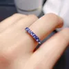 Anelli a grappolo MeiBaPJ Pietra preziosa naturale di tanzanite Molte perle Anello di moda per le donne Gioielli in argento sterling 925 pregiati