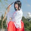 Anime Cosplay Kostüm Inuyasha Hexe Kikyo-lattich-perücke Yehua Kawaii Japanische Kimono Set Nette Damen Hakama Top Gürtel Bogen Anzug Tuch