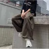 Männer Hosen Männer Breite Lose Hosen Cargo Retro Streetwear Casual Männlich Vintage Baggy Bein Hop Japanischen Oversize Fallschirm Hüfte