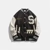 Herrenjacken Retro bestickte Bomberjacke Herren-Baseball-Uniformjacke Locker sitzende Damen-Freizeitjacke für Frühling und Herbst auf der Straße, Mäntel x1016