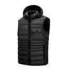 Gilet imbottito da uomo in nylon di alta qualità resistente all'acqua Gilet imbottito da uomo in nylon 20D leggero morbido Giacca senza maniche da uomo invernale con cappuccio 22966 #