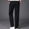 Pantalon pour hommes poche latérale hommes pantalons de survêtement couleur unie jambe large Cargo avec taille élastique plusieurs poches grande taille coton doux