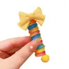 Acessórios de cabelo coloridos rabo de cavalo elásticos primavera enrolado aro ajustável scrunchies crianças para tranças