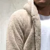 Cappotto da uomo in pelle finta inverno caldo uomo spesso felpe con cappuccio top soffice pile giacca con cappuccio in pelliccia capispalla maniche lunghe cardigan felpe 2021 231016