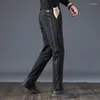 Herrenhose, gestreift, Bleistift-Stretch, schmal, vier Jahreszeiten, Business-Freizeithose, koreanische Mode, klassische Hose mit mittlerer Taille, Größe 38