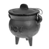 Bord Mats Witch's Cauldron Vintage Candy Offer Pot Decorative Pots Metal Halloween Iron Desktop Prydnad