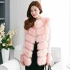 Женское меховое поступление, зимняя теплая модная женская куртка из искусственного жилета, пальто, длинное Colete Feminino, большие размеры 3XL 4XL