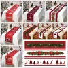 Décorations de Noël Chemin de table de Noël en tissu Décoration de joyeux Noël pour la maison 2023 Nappe Ornement de Noël Navidad Natal Cadeau du Nouvel An 2024L23/10/14