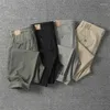 Pantalons pour hommes Rétro Coton Casual Heavy Duty Vêtements de travail Couleur unie Cargo Mode Lâche Droite Randonnée en plein air