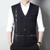 Heren Vesten Dikker Vest Trui Diepe V-hals Gebreid Vest Mannen Trendy Mohair Mouwloze Casual Kleding 22515