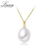 Lockets Real Freshwater Pearl Pendant For Women 18k White Natural Yellow Gold Jewelry Daughter Birthday Fine Gift322b