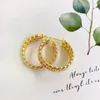 Creolen YUNLI Echtes 18 Karat Gold Ähre Reines AU750 Vintage Für Frauen Edlen Schmuck Geschenk