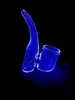 Narguilé en verre bleu V proxy à long manche, nouveau style, pipe à fumer uniquement en verre, pas d'erig, bienvenue sur commande