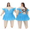 Cosplay Adult Party Funny Iatable Costumes Suits Anime Purim Halloween Cosplay Ballet Dance Evening Dress Disfraz For Woman Man