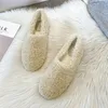 Dress Shoes Luxury Lambwool Moccasins Femme Winter Cotton Shoes Women Warm Plush Loafers Comfy Curly Sheep Fur Flats Woman Large Size 40-43 231016