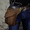 Akşam çantaları orijinal deri erkekler kahverengi gündelik moda küçük omuz messenger çanta tasarımcısı seyahat kemer paketi damla bacak çantası erkek 211-3-d 231016