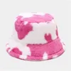 Plush Fisherman Hat for Women's Autumn and Winter Fashion Geometric Printing Warm and Cold Resistant Basin Hat GC2387