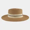 Wide Brim Hats Women Hat Breathable Summer Washable Sunscreen Stylish Classic Flat Dome Straw Sun