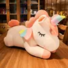 Poupées en peluche 80/100 / 120 cm grande taille licorne jouets en peluche Kawaii poupée douce dessin animé film animal en peluche jouet cadeau de noël pour fille 231016