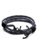 4 Size Tom Hope Armband Eclipse Grey Thread Rope Chains Rostfritt stål Ankare Charms Bangle With Box och Th72381601