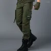 Мужские брюки 2023, комбинезоны-карго, мужская армейская одежда, тактические военные брюки с множеством карманов, мужские прямые брюки в боевом стиле