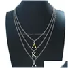 Chains Beyou Greek Sorority Gamma Phi Delta Letters Mtilayer Chain Custom Necklace Jewelry Necklaces Pendants Dhelq